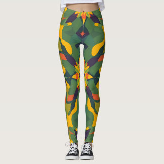Leggings Leyendas de patrón sin brillo vibrante - Deco de i