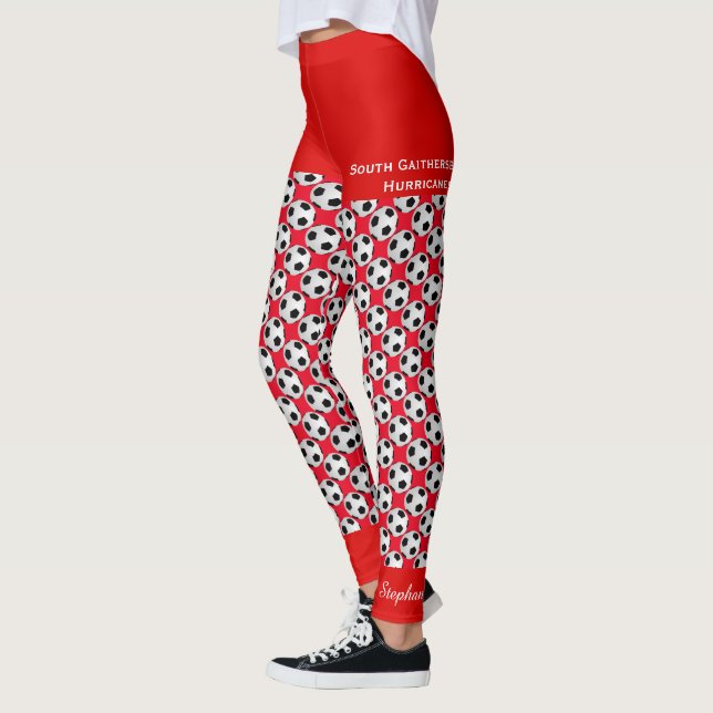 Leggings Leyendas de pelota de fútbol con cortos rojos fals (Izquierda)