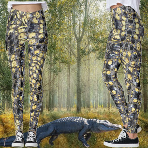 Leggings Leyendas de "piel de gante" negras y amarillas