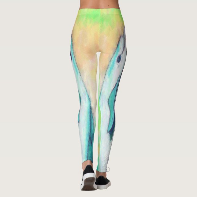Leggings Leyendas de pintura de delfines (Reverso)
