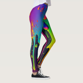 Leggings Leyendas de pintura de goteo - Bonito