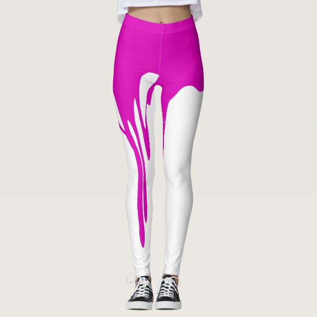 Leggings Leyendas de pintura rosada de goteo (Anverso)