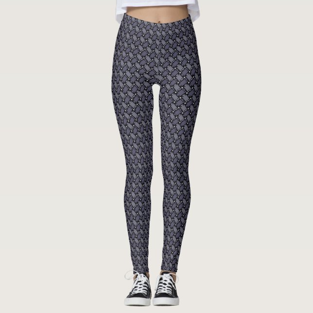 Leggings Leyendas de pizarra azul de la cesta de pescado (Anverso)
