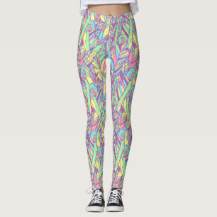 Leggings Leyendas de plumas decorativas