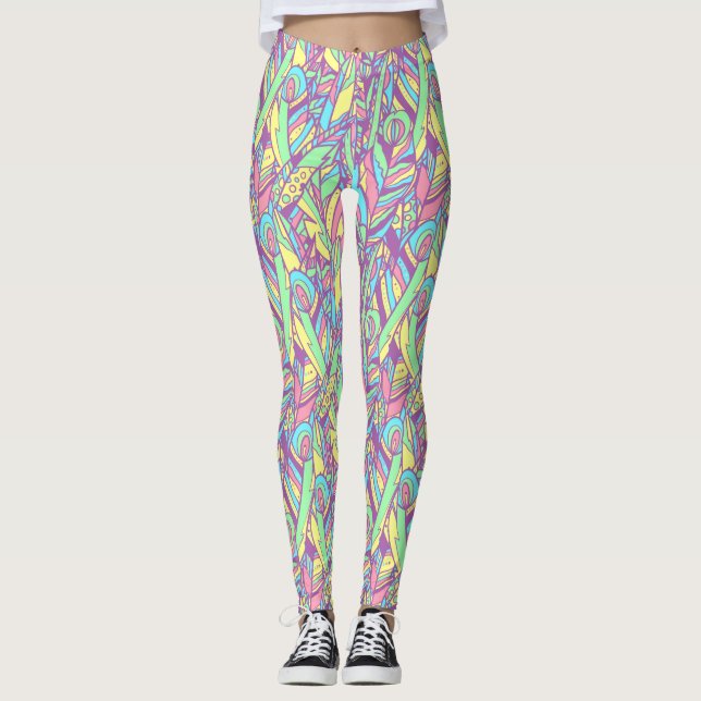 Leggings Leyendas de plumas decorativas (Anverso)