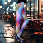 Leggings Leyendas de primavera coloridas con vidrio de ensu<br><div class="desc">Las modernas leggings de diseño presentan un patrón de vidrio geométrico en colores únicos y vibrantes. Puede escalar,  arrastrar o girar el diseño si lo desea.</div>