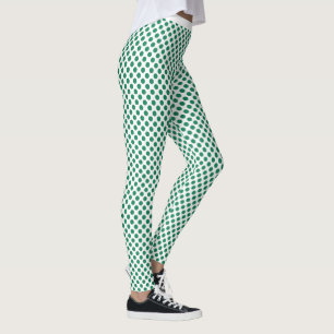 Leggings Leyendas de puntos de polka verde esmeralda