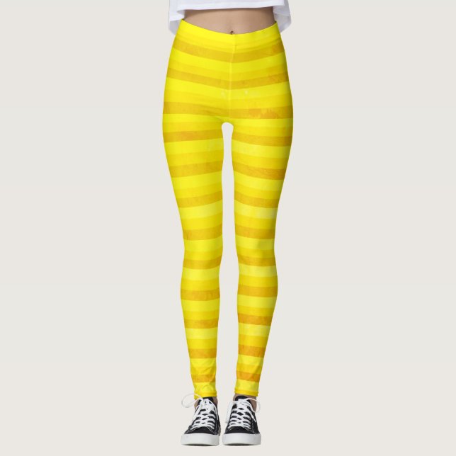 Leggings Leyendas de rayas amarillas y ocre (Anverso)