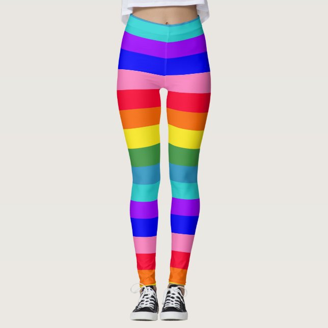 Leggings Leyendas de rayas arcoiris (Anverso)