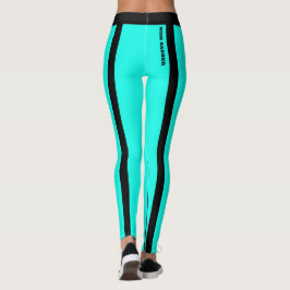 Leggings Leyendas de rayas azules y negras fluorescentes pe