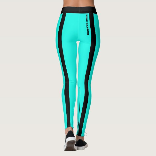 Leggings Leyendas de rayas azules y negras fluorescentes pe (Reverso)
