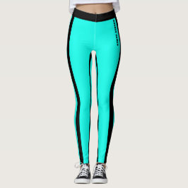 Leggings Leyendas de rayas azules y negras fluorescentes pe