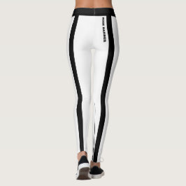 Leggings Leyendas de rayas blancas y negras clásicas person