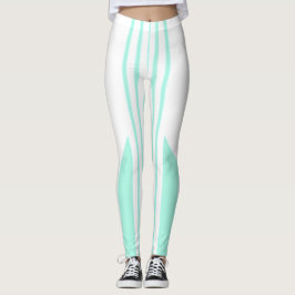 Leggings Leyendas de rayas blancas y verdes