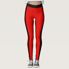 Leggings Leyendas de rayas rojas y negras brillantes para p