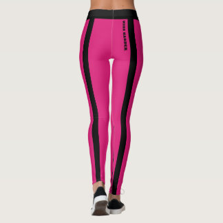 Leggings Leyendas de rayas rosadas y negras calientes perso