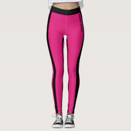 Leggings Leyendas de rayas rosadas y negras calientes perso