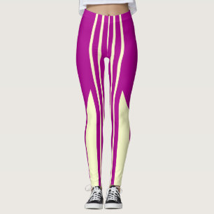 Leggings Leyendas de rayas rosas y cremas
