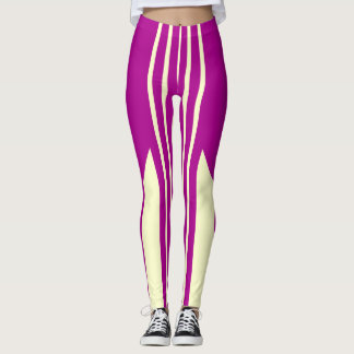 Leggings Leyendas de rayas rosas y cremas