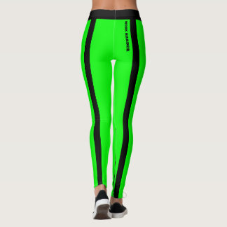Leggings Leyendas de rayas verdes y negras fluorescentes pe