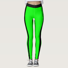 Leggings Leyendas de rayas verdes y negras fluorescentes pe