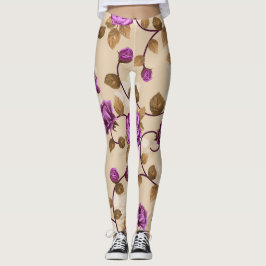 Leggings Leyendas de Rosas morados