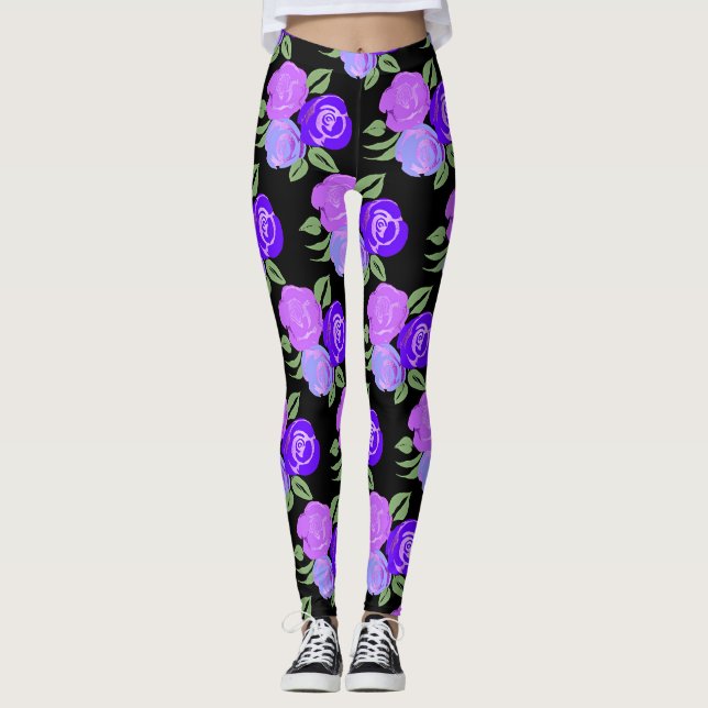 Leggings Leyendas de Rosas morados (Anverso)