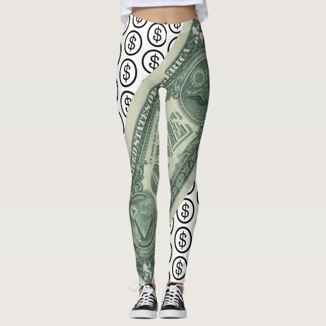 Leggings Leyendas de Rótulo en dólares (Anverso)