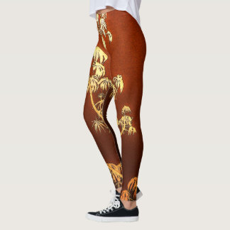 Leggings Leyendas de silueta de árbol tropical