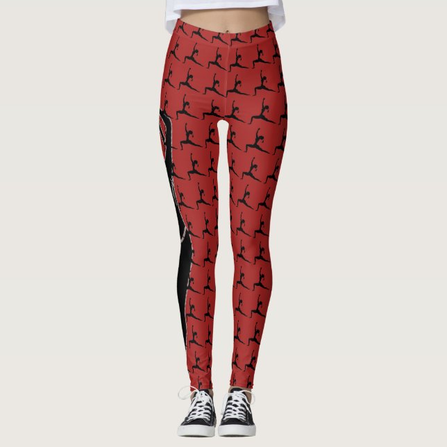 Leggings Leyendas de silueta de yoga pose (Anverso)