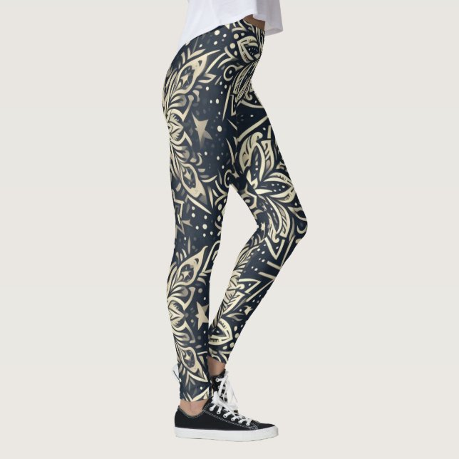 Leggings Leyendas de simetría de la flor (Derecha)