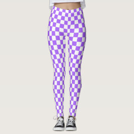 Leggings Leyendas de Spandex con control morado y blanco