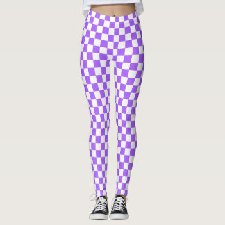 Leggings Leyendas de Spandex con control morado y blanco