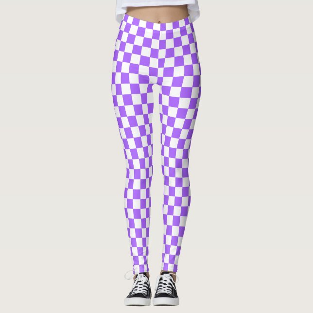 Leggings Leyendas de Spandex con control morado y blanco (Anverso)
