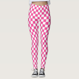 Leggings Leyendas de Spandex con control rosa y blanco