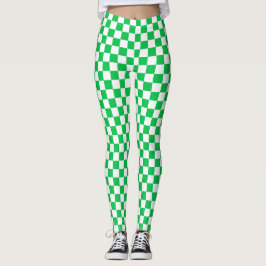 Leggings Leyendas de Spandex de control verde y blanco
