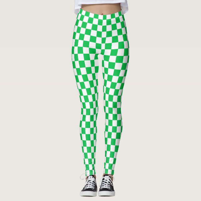Leggings Leyendas de Spandex de control verde y blanco (Anverso)