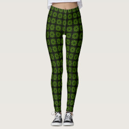 Leggings Leyendas de Spandex Green Forestal Quilted