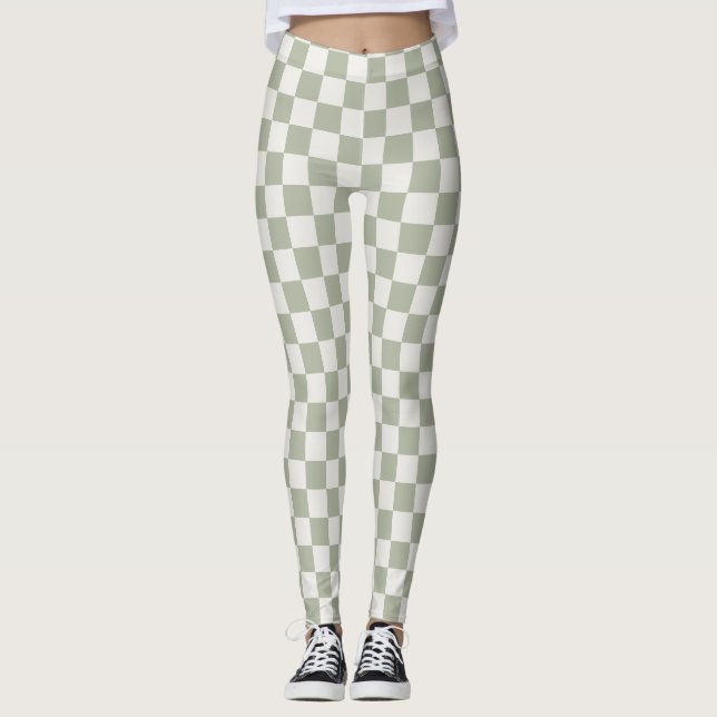 Leggings Leyendas de tablero de ajedrez verde - Tierra y Mo (Anverso)