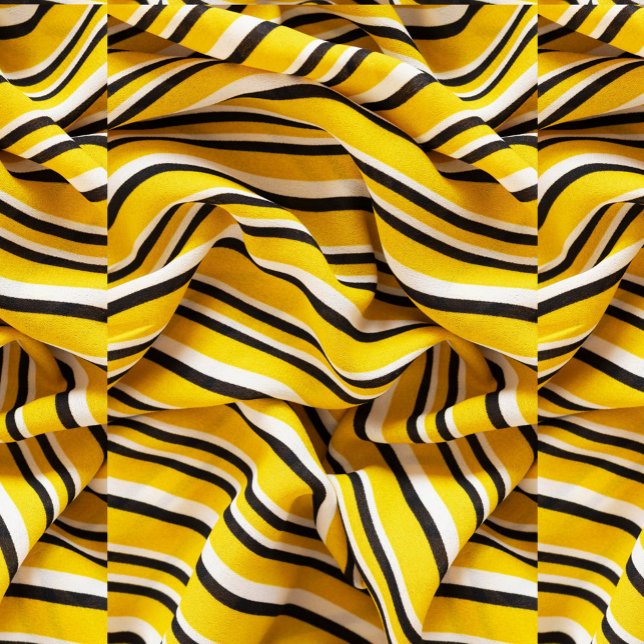 Leggings Leyendas de tela de franjas amarillas (A piece of fabric with a striped pattern in yellow, black, and white, the fabric is draped,)