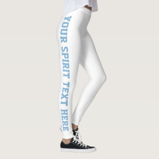 Leggings Leyendas de texto azul cielo azul en la escuela Pe