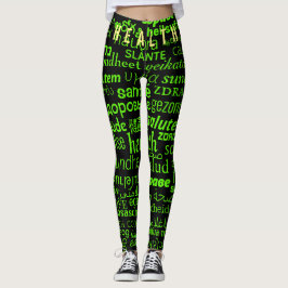 Leggings Leyendas de texto de estado multilingüe - Elegir c