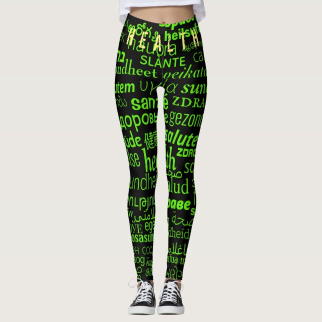 Leggings Leyendas de texto de estado multilingüe - Elegir c (Anverso)