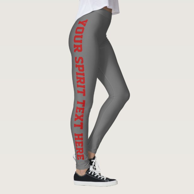 Leggings Leyendas de texto espirituales gris y Personalizad (Derecha)