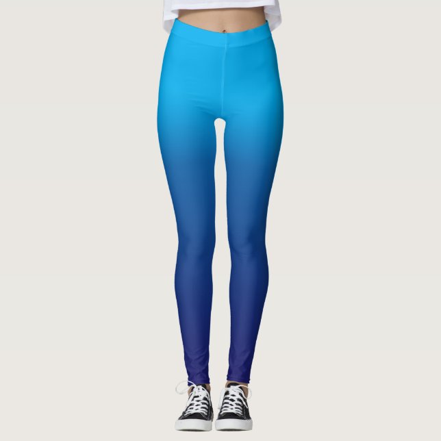 Leggings Leyendas de textura azul profundo (Anverso)