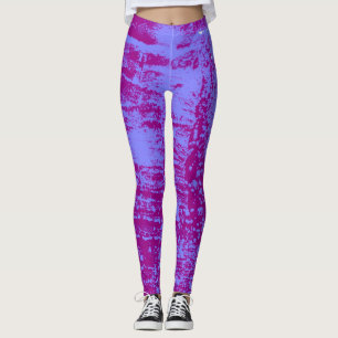 Leggings Leyendas de textura de lino grisáceo azul y cirue