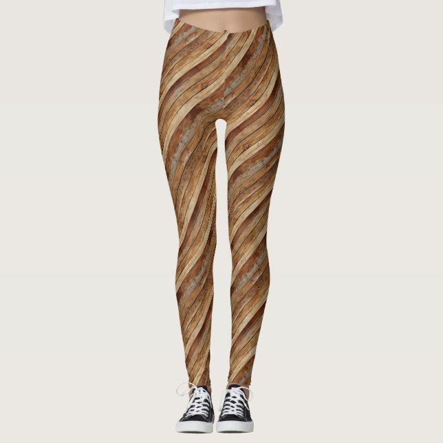 Leggings Leyendas de textura de madera (Anverso)