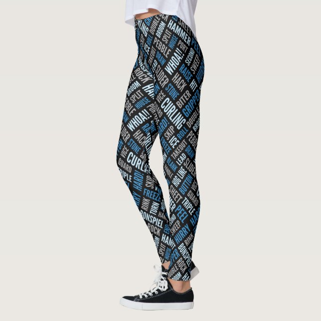 Leggings Leyendas de trineo de curado - Azul y Negro (Izquierda)