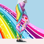 Leggings Leyendas de Unicornio arcoiris personalizan planto<br><div class="desc">ELIJA el color de fondo. Cambiar del color rosa mediante la herramienta Selector de color a cualquier color de arco iris. Añade TU nombre a los tobillos.</div>