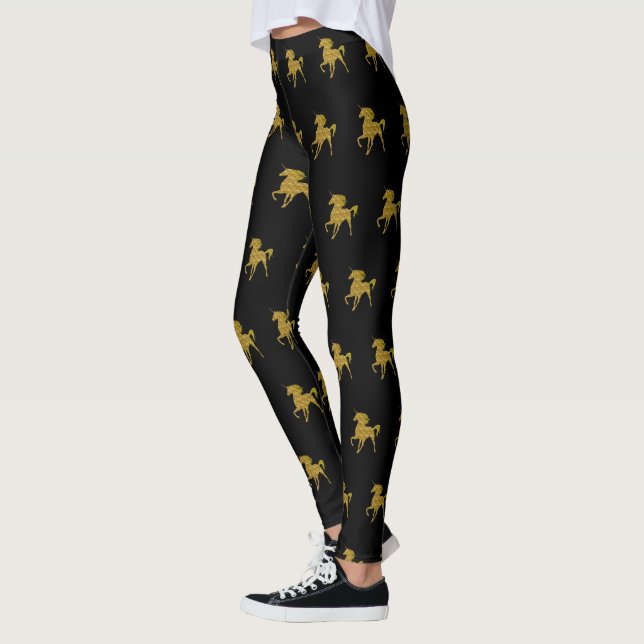 Leggings Leyendas de Unicornio de Fuego de Oro (Izquierda)